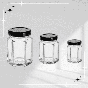Hexa Glass Jar